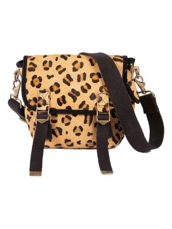 Sac besace Petit cuir Pony léopard Sac US