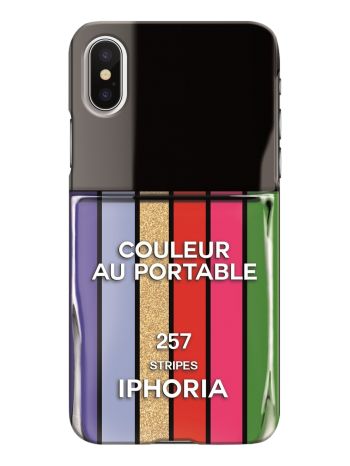 Coque pour Iphone X/Xs Nailpolish Stripes Multicolor Iphoria