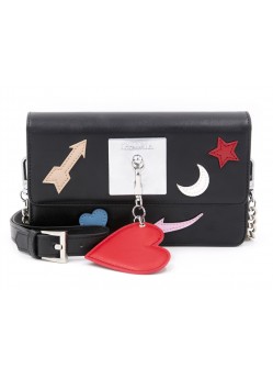 Sac épaule Plate Icons Black with Charm Iphoria