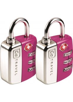 Lot de 2 cadenas à code TSA Go Travel